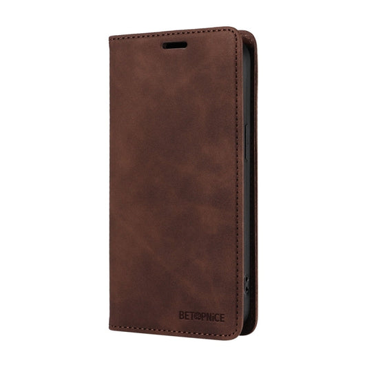 For OPPO A60 4G Global BETOPNICE Suction RFID Anti-theft Leather Phone Case(Brown)