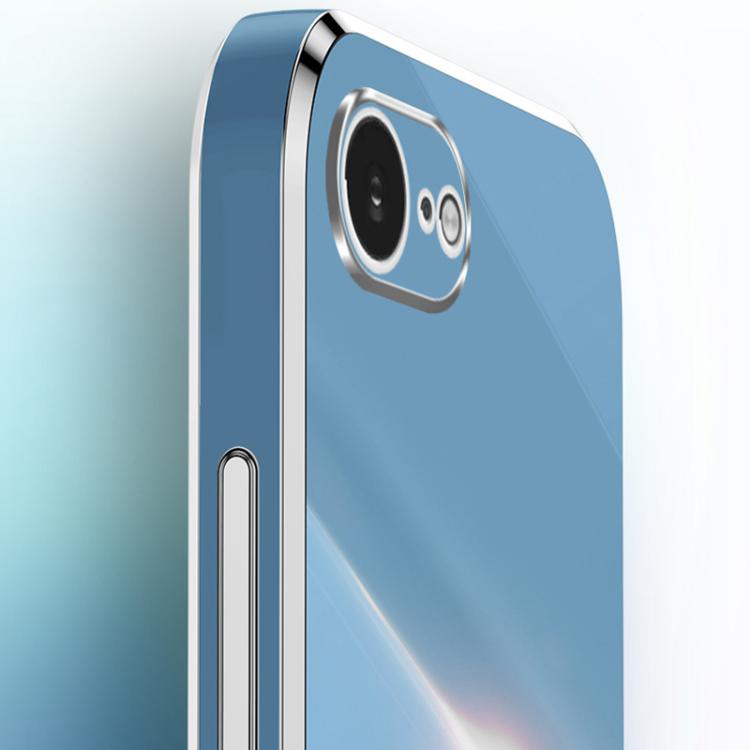 Pour coque de téléphone en TPU électrolytique 6D à bords droits XINLI pour iPhone 16e / 17e (vert menthe)