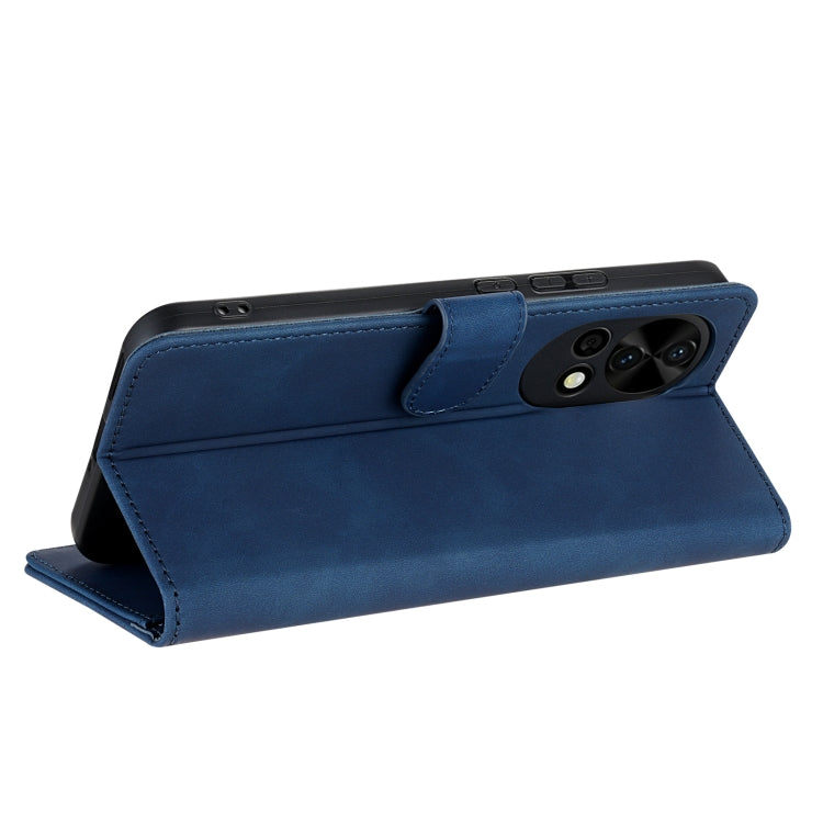 For Huawei nova 12 Pro AZNS Skin Feel Calf Texture Flip Leather Phone Case(Blue)