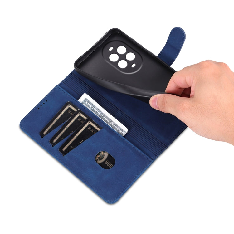 For Huawei nova 13 Pro AZNS Skin Feel Calf Texture Flip Leather Phone Case(Blue)