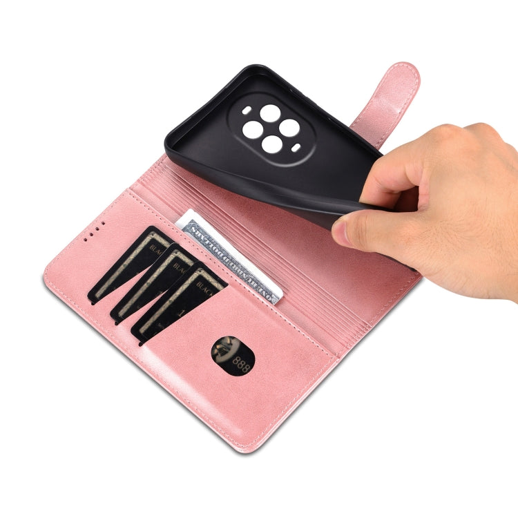 For Huawei nova 13 Pro AZNS Skin Feel Calf Texture Flip Leather Phone Case(Rose Gold)