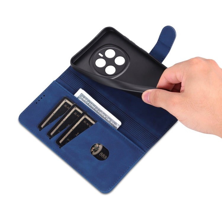 For Honor Magic7 AZNS Skin Feel Calf Texture Flip Leather Phone Case(Blue)