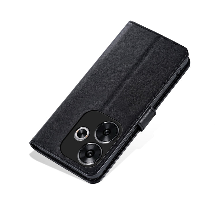 For Xiaomi Redmi Turbo 3 AZNS Sheepskin Texture Flip Leather Phone Case(Black)