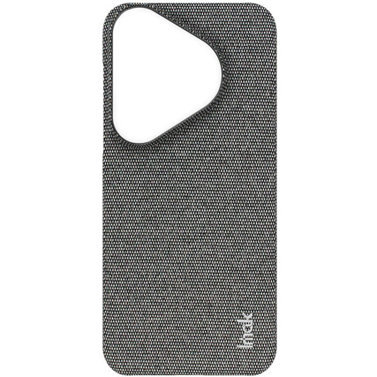 Pour Huawei Pura 70 Coque de téléphone en PU et PC avec texture tissu série imak Ruiyi (Gris foncé)