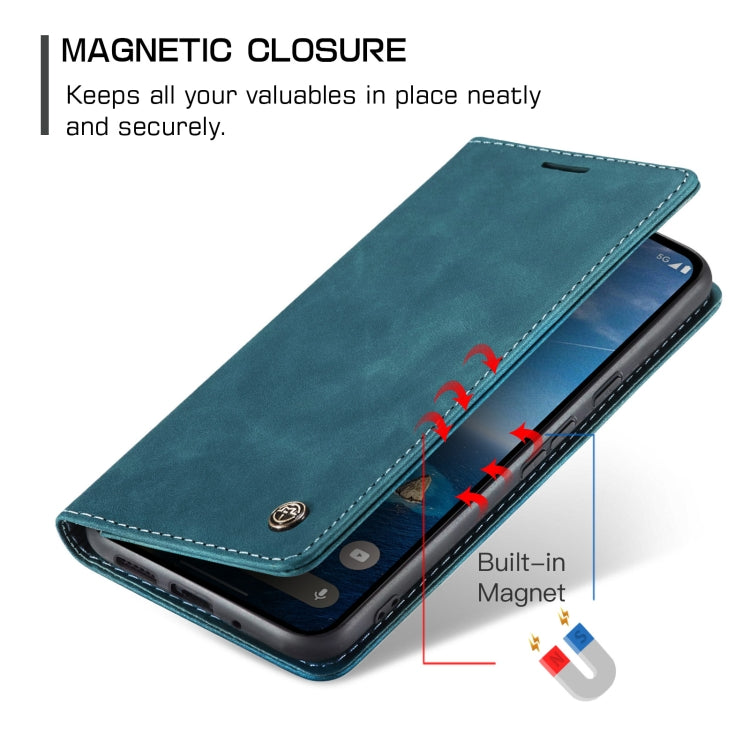 Pour Google Pixel 10 / 10 Pro / 9 Étui portefeuille multifonctionnel en cuir avec rabat horizontal CaseMe 013 (bleu)