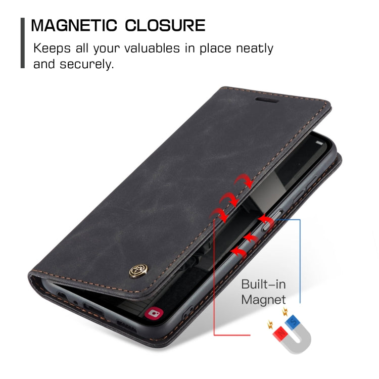 For Samsung Galaxy A15 5G CaseMe 013 Multifunctional Horizontal Flip Leather Phone Case(Black)