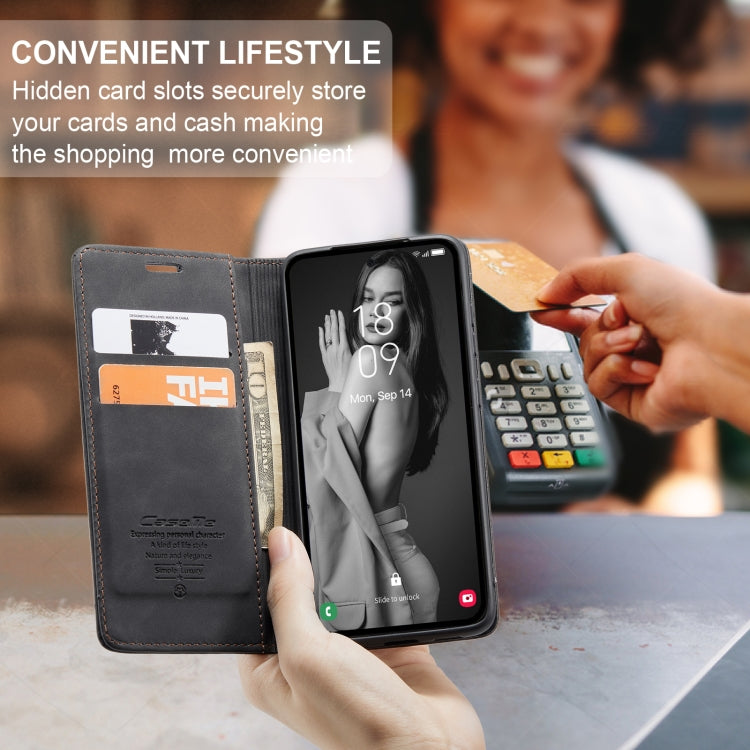 For Samsung Galaxy A35 5G CaseMe 013 Multifunctional Horizontal Flip Leather Phone Case(Black)