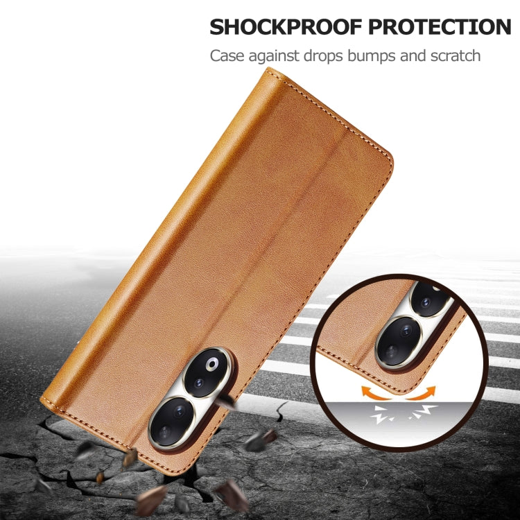 For Honor 90 LC.IMEEKE Calf Texture Leather Phone Case(Brown)