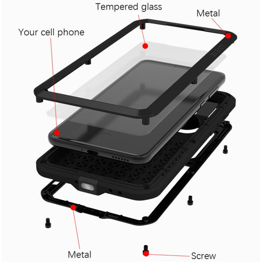 For Huawei Mate 60 Pro / 60 Pro+ LOVE MEI Metal Shockproof Life Waterproof Dustproof Phone Case(White)