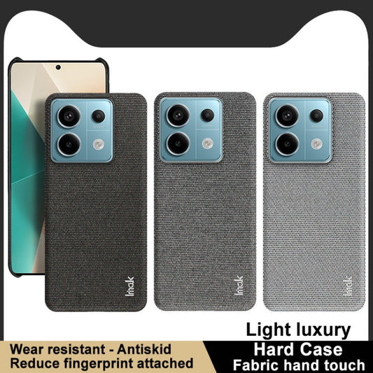 For Xiaomi Redmi Note 13 Pro 5G imak Ruiyi Series Cloth Texture PU + PC Phone Case(Dark Grey)