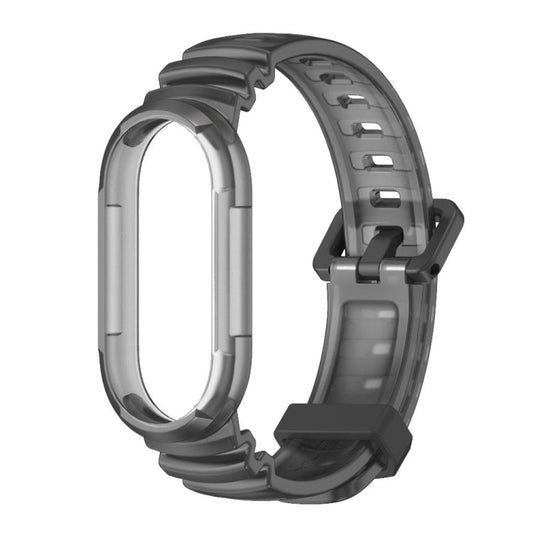For Xiaomi Mi Band 8 MIJOBS GS Unibody Clear Color Sports Watch Band(Black)