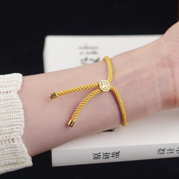 For Xiaomi Smart Band 10 / 9 / 8 Mibbs Milan Cord Bracelet Watch Band(Yellow)