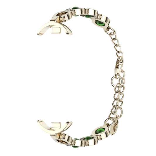 For Xiaomi Smart Band 10 / 9 / 8 Mijobs Mermaid Beauty Bracelet Watch Band(Light Gold Green)