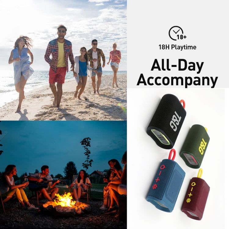 T&G TG396 Enceinte Bluetooth portable d'extérieur RVB avec lumière d'ambiance, étanche IPX7 (Noir)