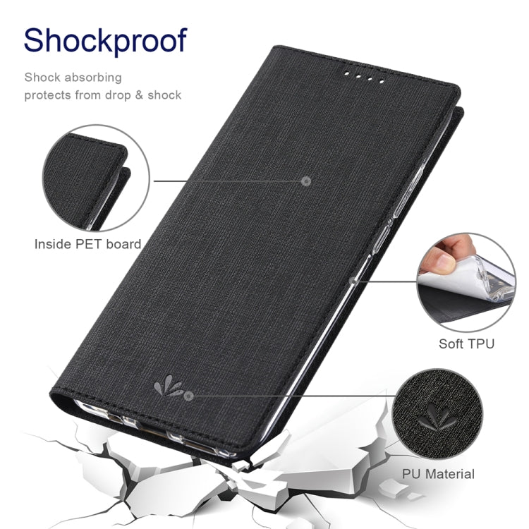 Pour Samsung Galaxy S23 FE 5G Étui de téléphone magnétique en TPU + cuir PU de la série ViLi DMX (noir)