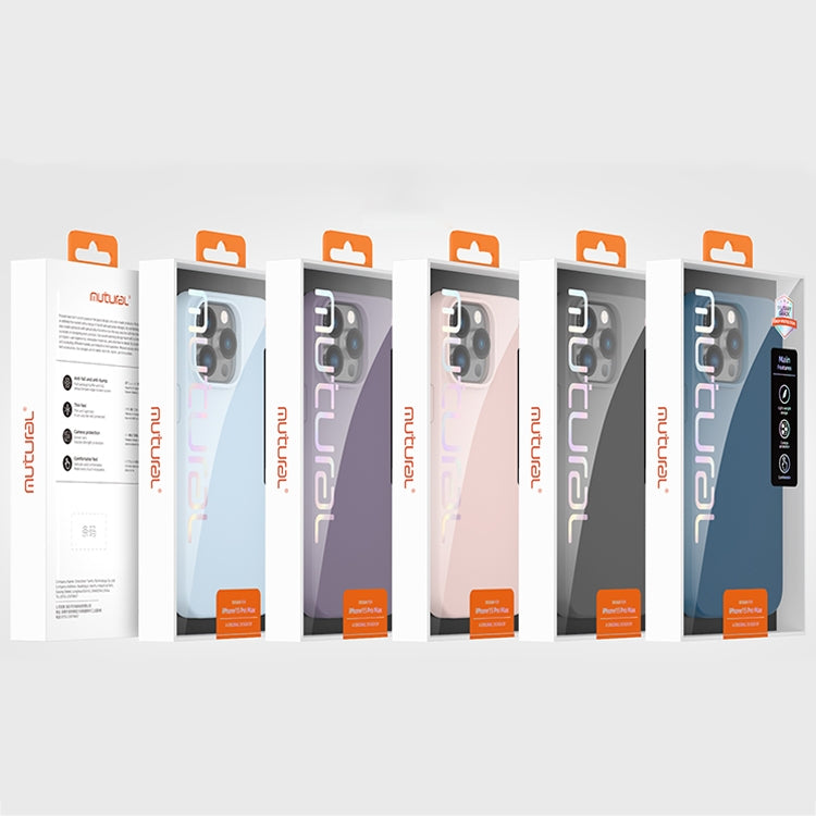 For iPhone 15 Pro Max Mutural Yuemu Series Liquid Silicone Phone Case(Dark Blue)