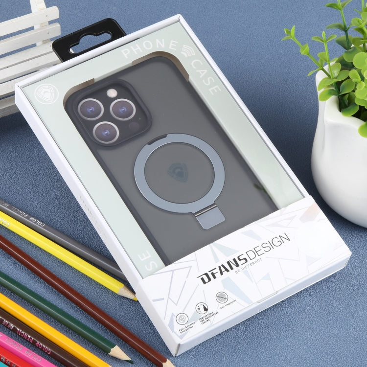 For iPhone 15 Pro DFANS DESIGN Frosted Magsafe Magnetic Holder Phone Case(Black)