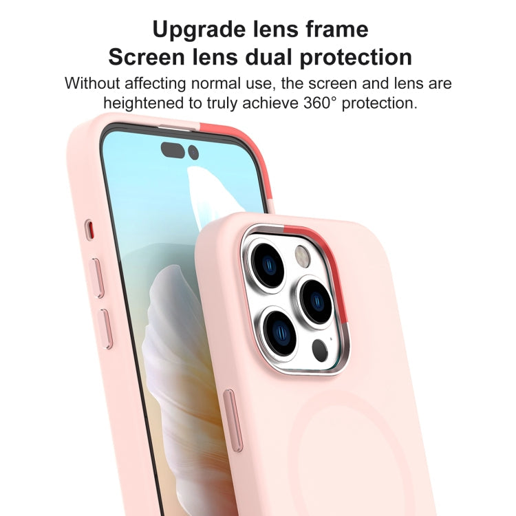 Pour iPhone 15 Pro Max Coque de téléphone Mutural Karen Series en silicone liquide Magsafe (bleu ciel)