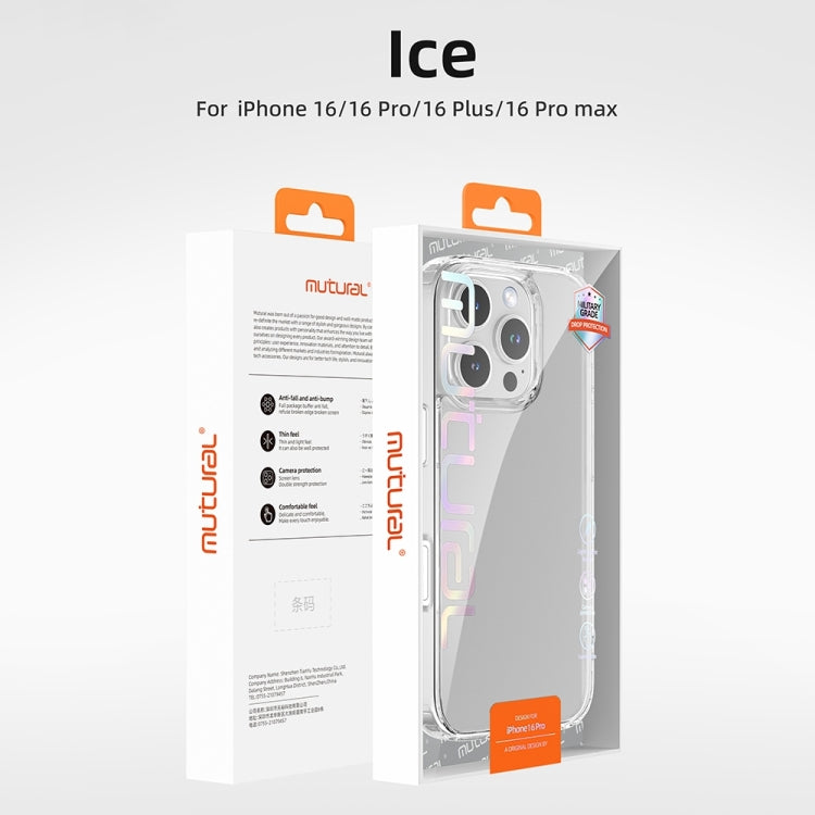 For iPhone 16 Mutural Ice Series TPU Phone Case(Transparent)