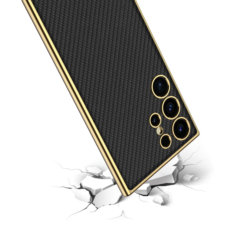 For Samsung Galaxy S24 Ultra 5G GKK Plating TPU + Leather Full Coverage Phone Case(Red)