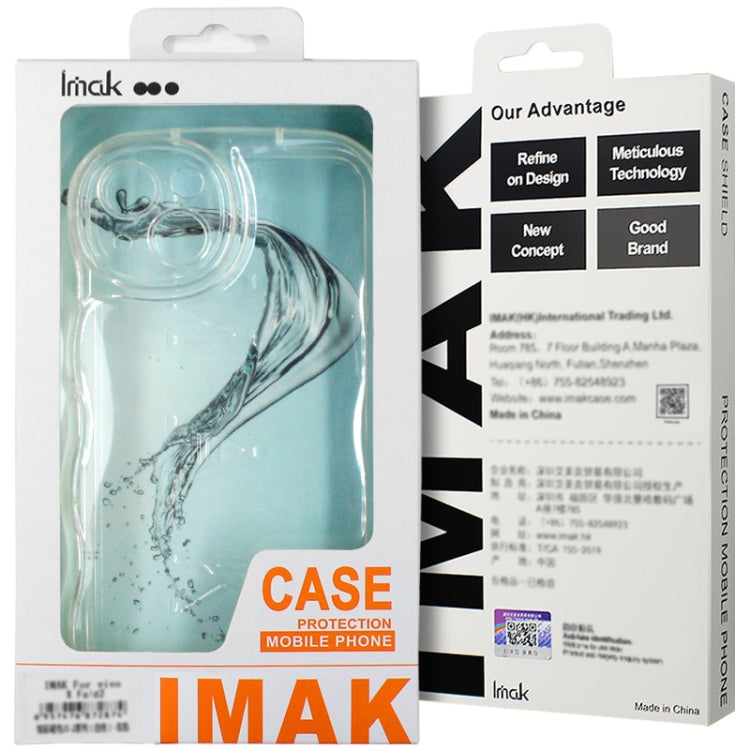 For iPhone 14 Pro IMAK Wave Bubble Soft Shockproof Phone Case(Transparent Black)