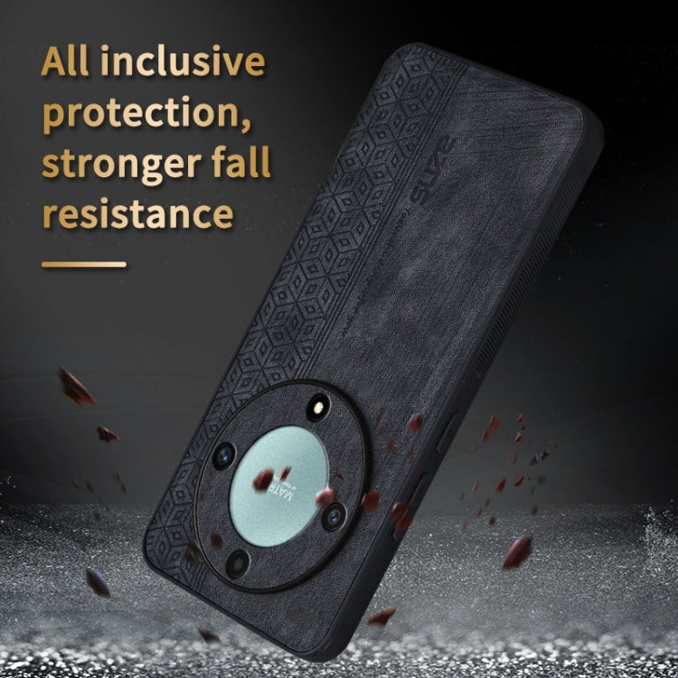 For Honor X9a AZNS 3D Embossed Skin Feel Phone Case(Dark Green)