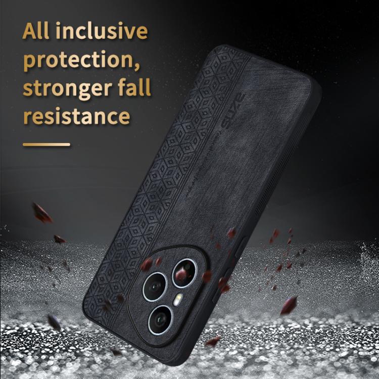 For Honor 400 Pro Global 160.8mm AZNS 3D Embossed Skin Feel Phone Case(Brown)