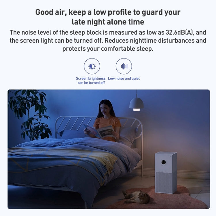 Purificateur d'air intelligent Xiaomi Mijia 4 Lite original, élimination antibactérienne de l'aldéhyde, prise US (blanc)