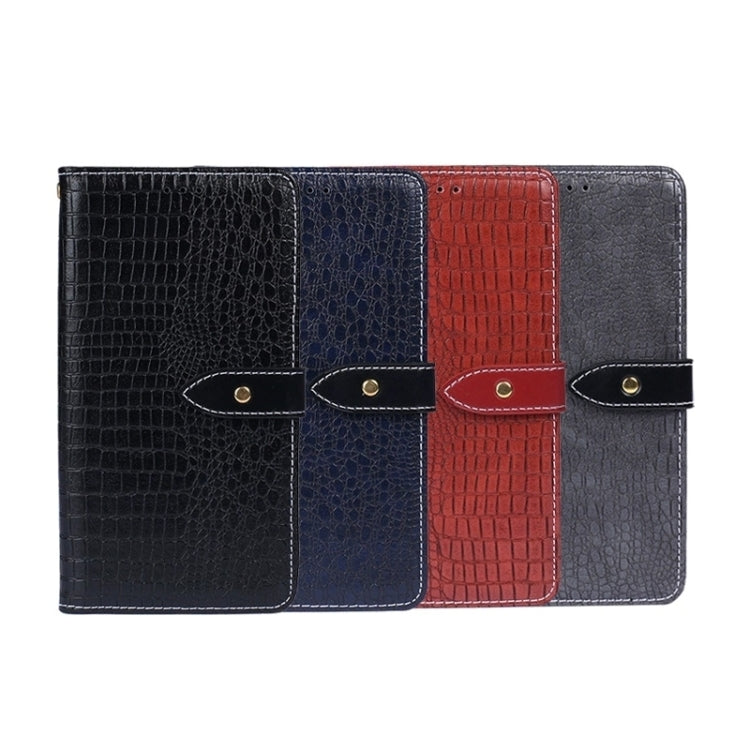 For OPPO Reno11 Pro 5G Global idewei Crocodile Texture Leather Phone Case(Dark Blue)