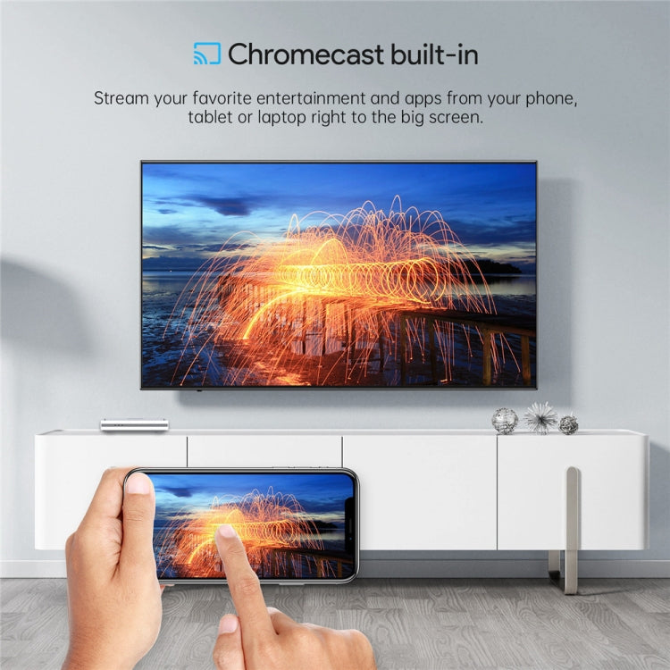 Boîtier TV Intelligent MECOOL KM2 Plus Android 11 Wi-Fi Double Bande avec Commande Vocale 4 Go + 32 Go, Prise AU (Blanc)