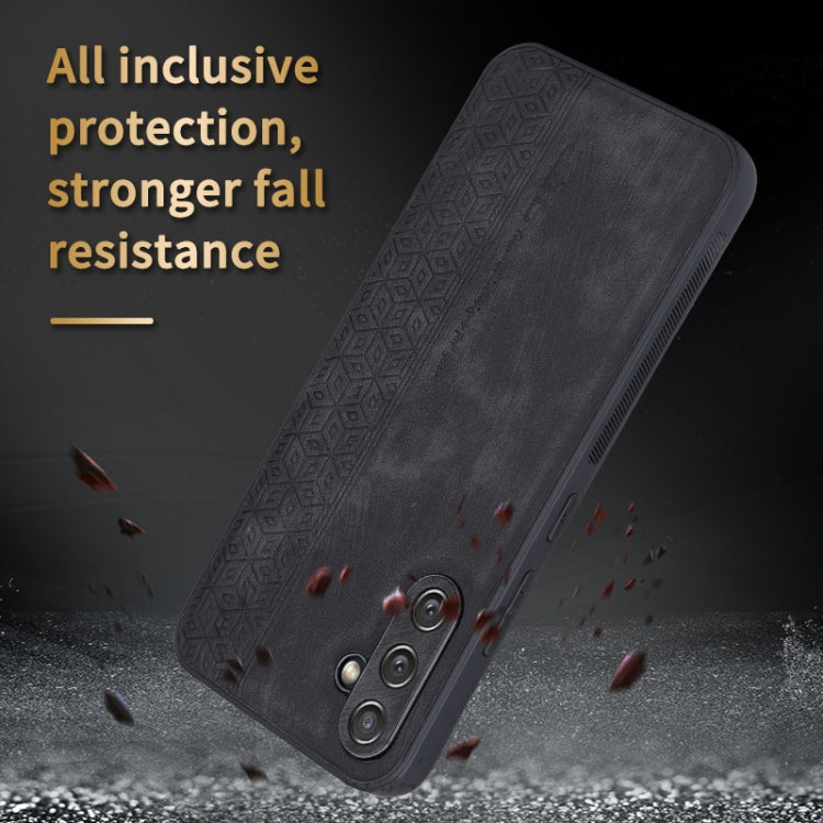 For Samsung Galaxy A54 5G AZNS 3D Embossed Skin Feel Phone Case(Purple)