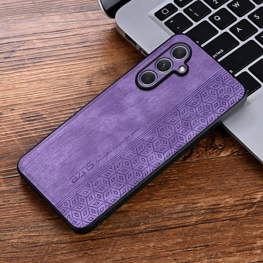 For Samsung Galaxy A35 5G AZNS 3D Embossed Skin Feel Phone Case(Purple)