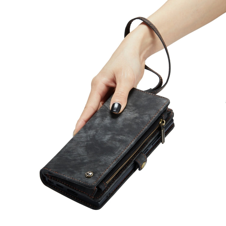 For Samsung Galaxy S24 Ultra 5G CaseMe 008 Detachable Multifunctional Leather Phone Case(Black)