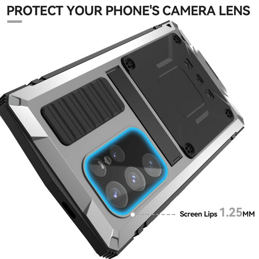 For Samsung Galaxy S24 Ultra 5G R-JUST Life Waterproof Dustproof Shockproof Phone Case(Silver)