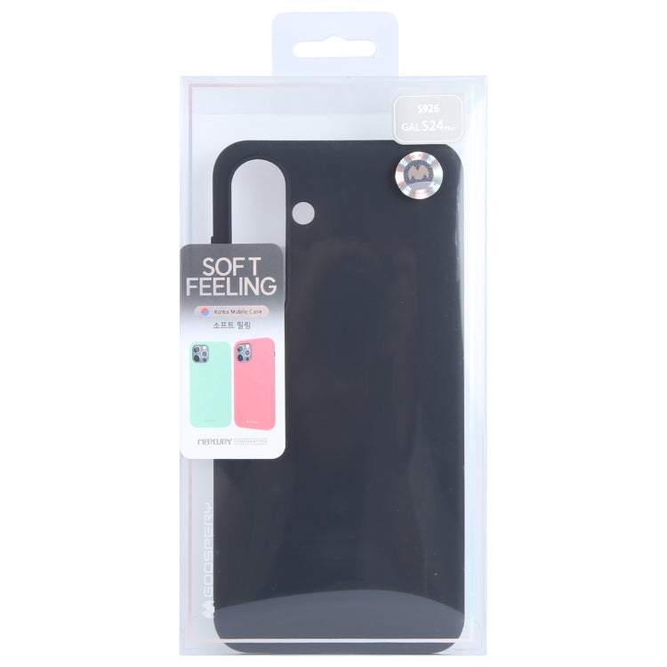 For Samsung Galaxy S24+ 5G GOOSPERY SOFT FEELING Liquid TPU Soft Phone Case(Black)