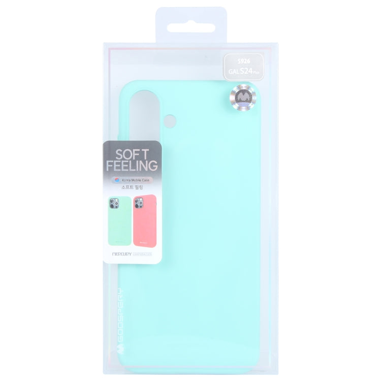 For Samsung Galaxy S24+ 5G GOOSPERY SOFT FEELING Liquid TPU Soft Phone Case(Mint Green)