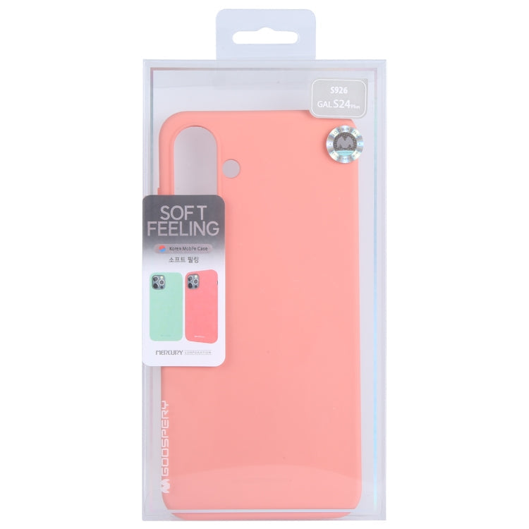 Pour Samsung Galaxy S24+ 5G Coque souple en TPU liquide GOOSPERY SOFT FEELING (Rose)
