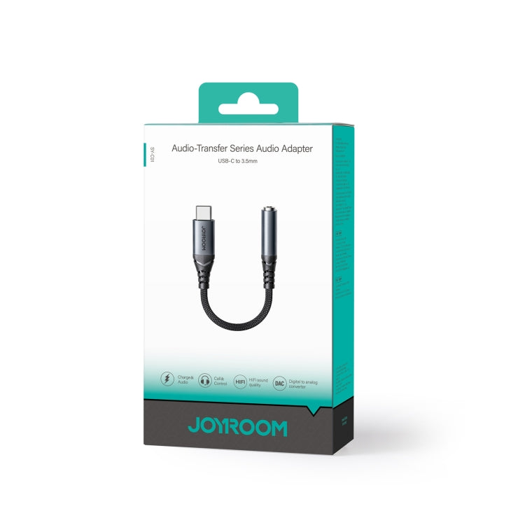 JOYROOM SY-C01 Câble adaptateur audio USB-C/Type-C vers 3,5 mm (noir)