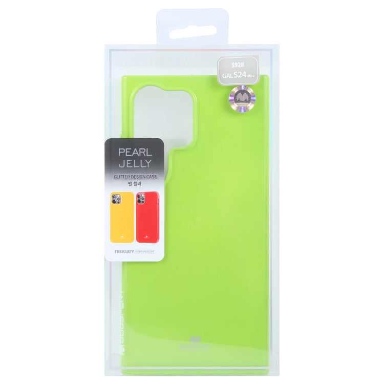 For Samsung Galaxy S24 Ultra 5G GOOSPERY PEARL JELLY Shockproof TPU Phone Case(Fluorescent Green)