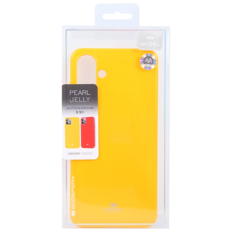 For Samsung Galaxy S24+ 5G GOOSPERY PEARL JELLY Shockproof TPU Phone Case(Yellow)