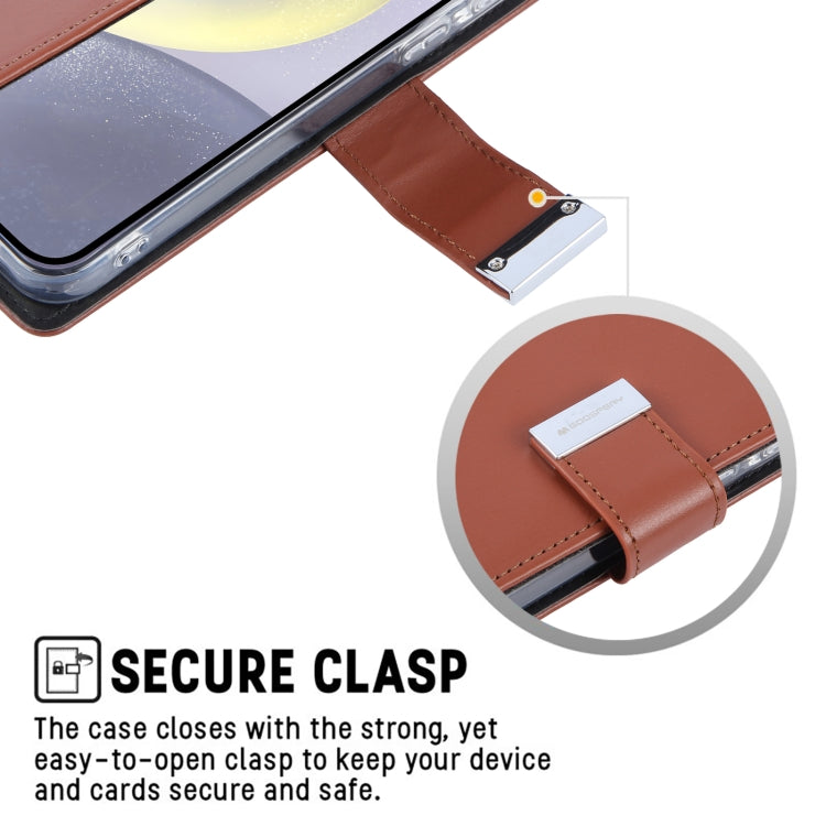 For Samsung Galaxy S24 5G GOOSPERY RICH DIARY Crazy Horse Texture Leather Phone Case(Rose Gold)