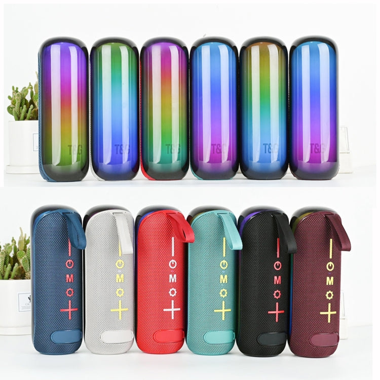 T&G TG-384 Mini Portable Bluetooth Speaker Support TF / U-disk / RGB Light(Black)