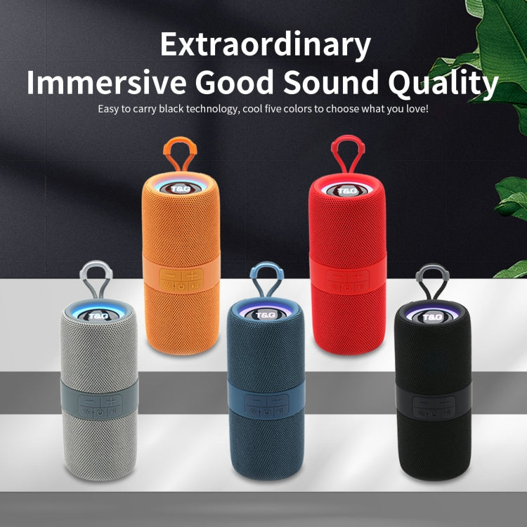 T&G TG-671 Portable Wireless 3D Stereo Subwoofer Speaker with FM/USB/LED(Red)