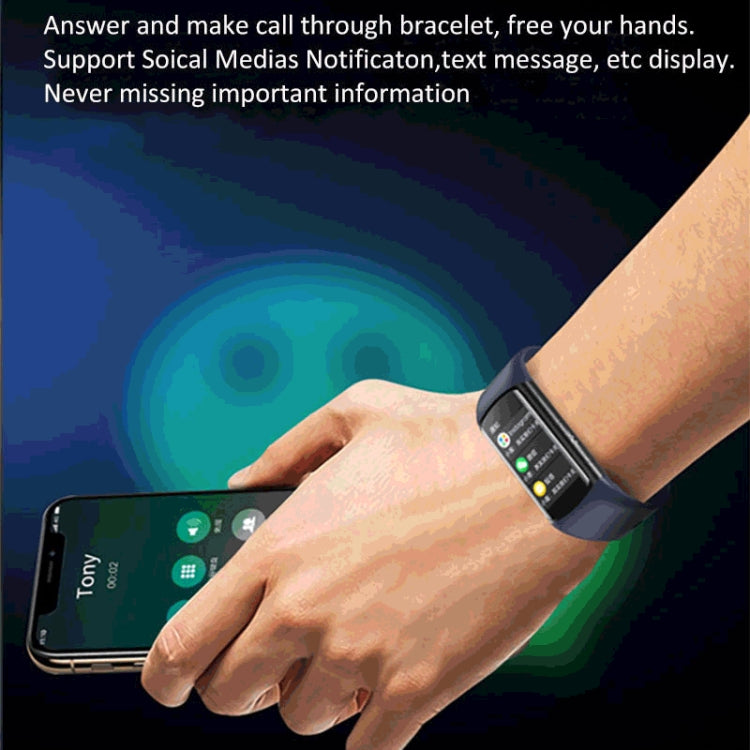 Bracelet intelligent SPOVAN H8 avec écran TFT HD de 1,47 pouce, prise en charge des appels Bluetooth et surveillance de l'oxygène sanguin (noir)