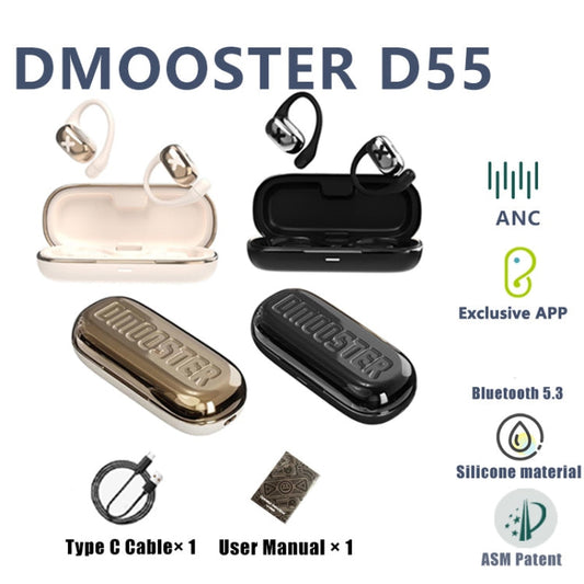 D MOOSTER D55 OWS Ear-Mounted ENC Bluetooth Earphones(Beige)