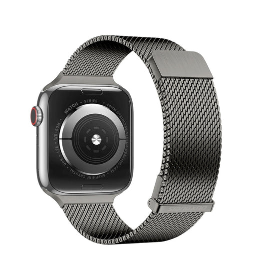 For Apple Watch Series 8 45mm DUX DUCIS Milanese Pro Series Stainless Steel Watch Band(Graphite)