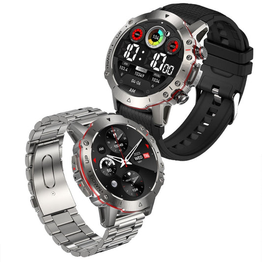 ELF3 1.39 inch TFT Round Screen Outdoor Silicone Strap Smart Watch Supports Blood Oxygen Monitoring(Silver)