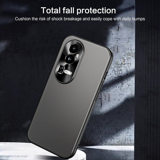 For OPPO Reno10 Pro+ Global R-JUST RJ-61 Electroplating Frosted TPU + PC Phone Case(Blue)