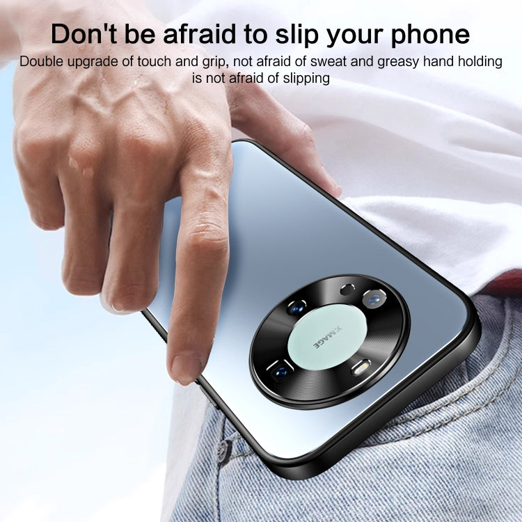 For Huawei Mate 60 R-JUST RJ-61 Electroplating Frosted TPU + PC Phone Case(Blue)