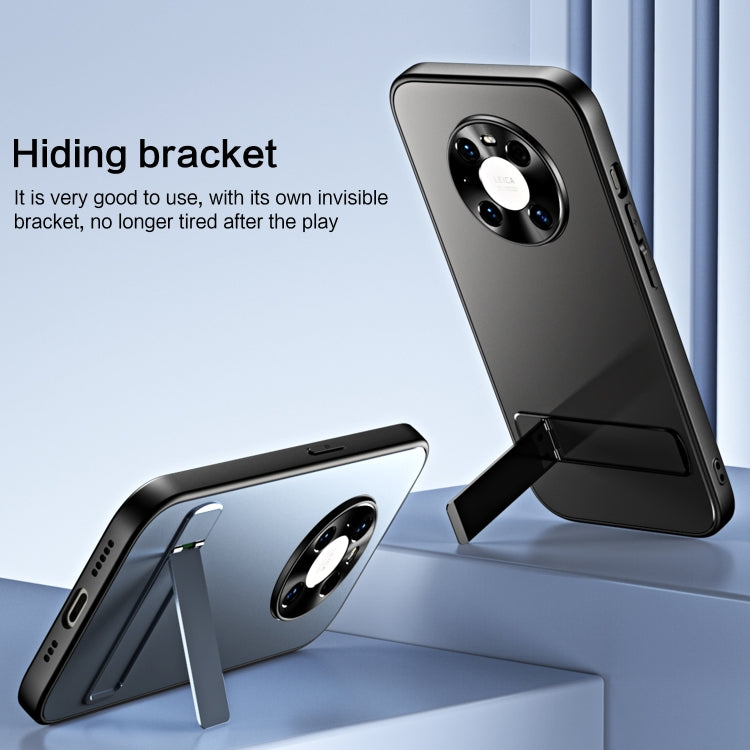 For Huawei Mate 40 R-JUST RJ-61 Electroplating Frosted TPU + PC Phone Case with Holder(Grey)